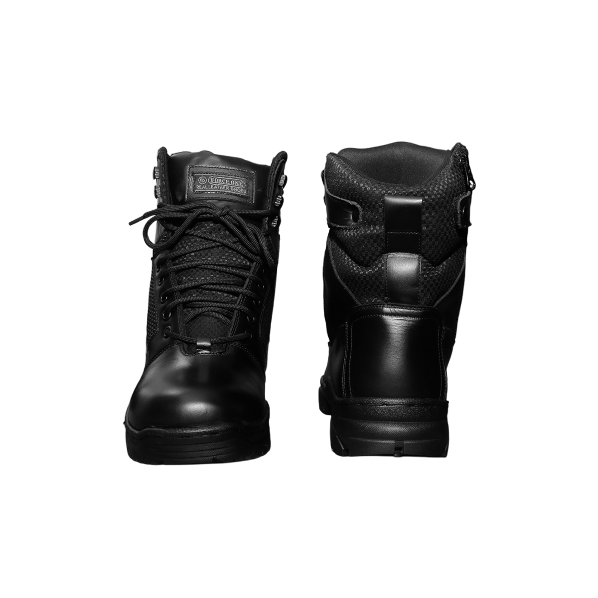 Black Suede Side-Zip Tactical Boots