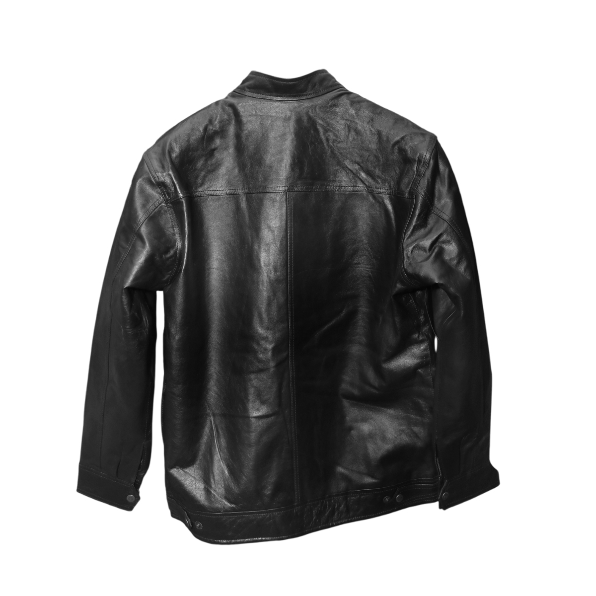 Classic Black Leather Racer Jacket