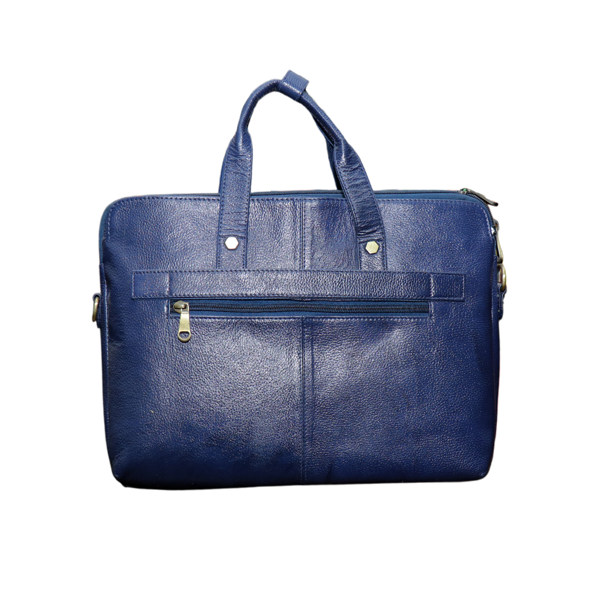 Navy Blue Pebbled Business Bag
