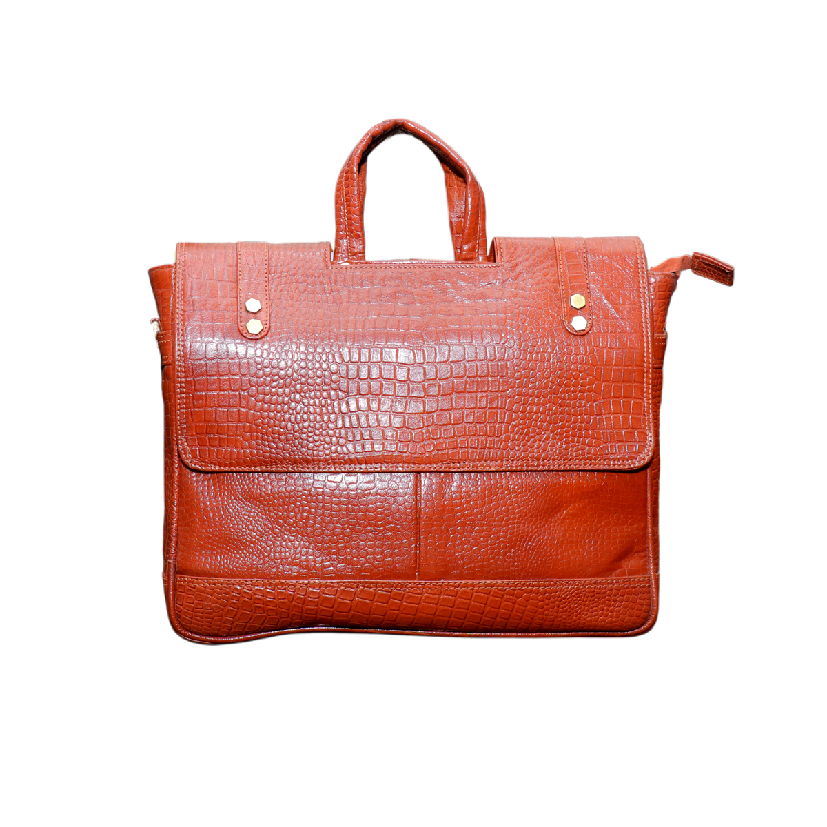 Brown Smooth Leather Racer bag