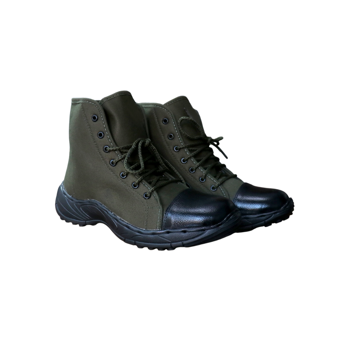 Olive Canvas Patrol Boots